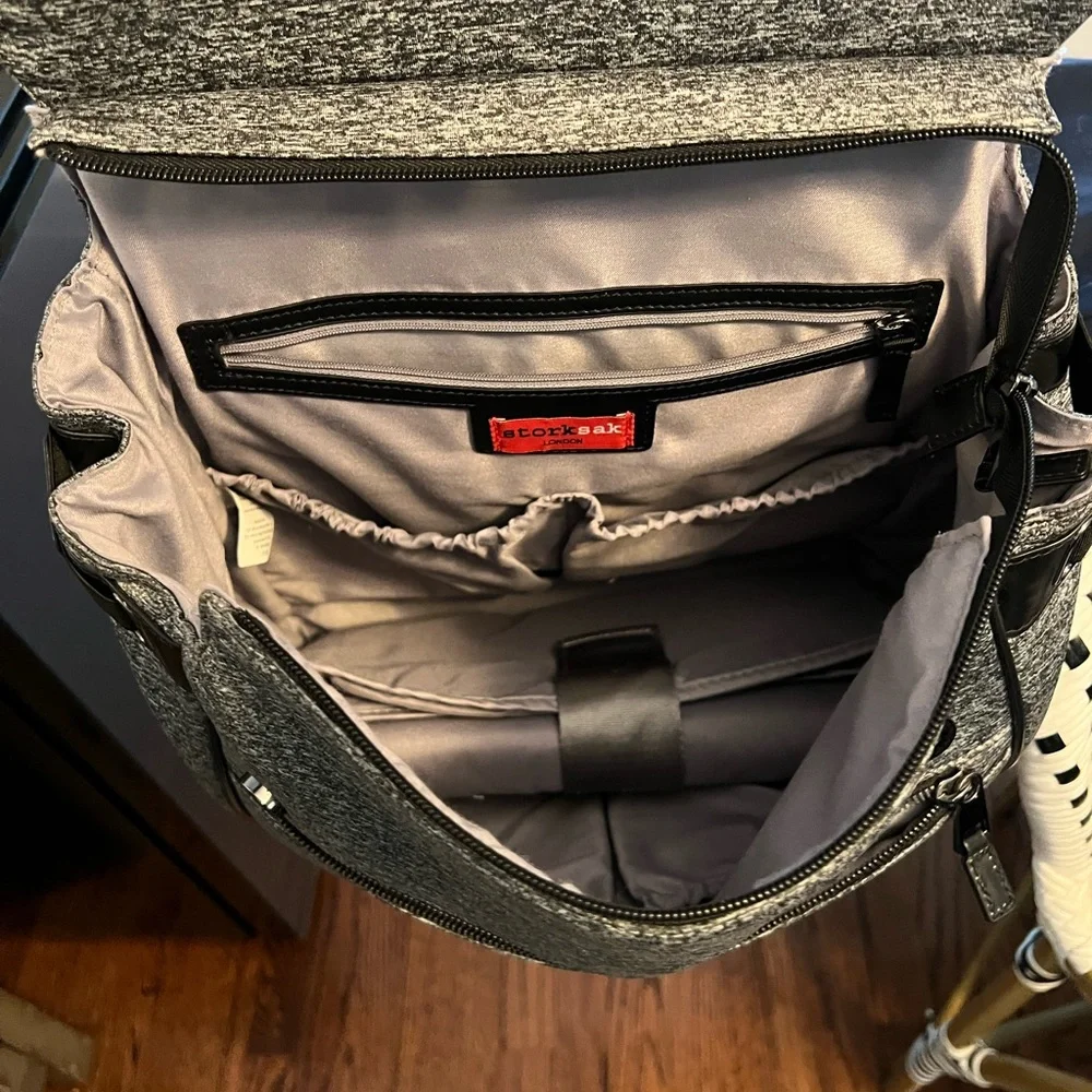 Storksak Heather Gray Baby Changing Bag - Gray
